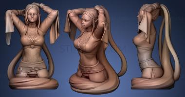 3D model zelda long hair (STL)